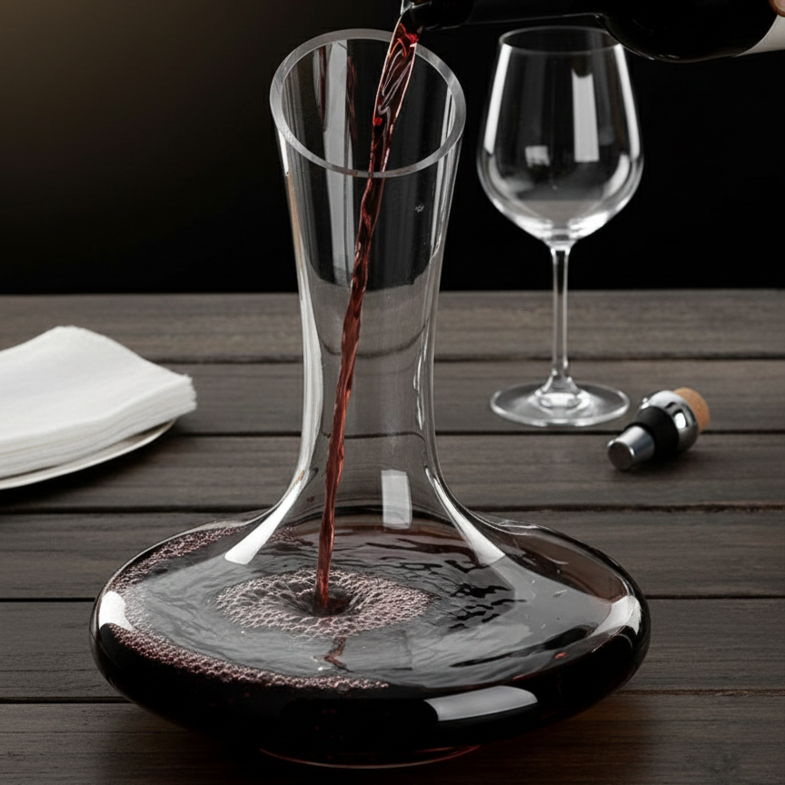 Decanter de Cristal Artisan Bico Inclinato 1100ml