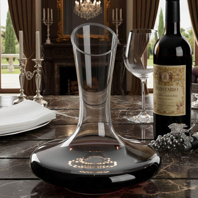 Decanter de Cristal Artisan Bico Inclinato 1100ml