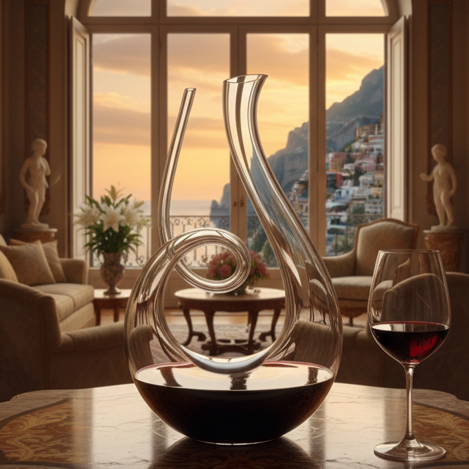 Decanter Spirale di Cristallo Reale
