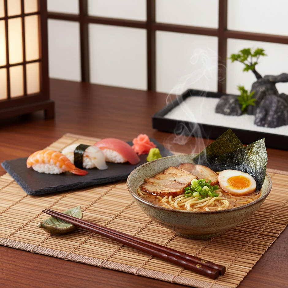 Hashi Sakura Naturale – Set Japonês em Madeira