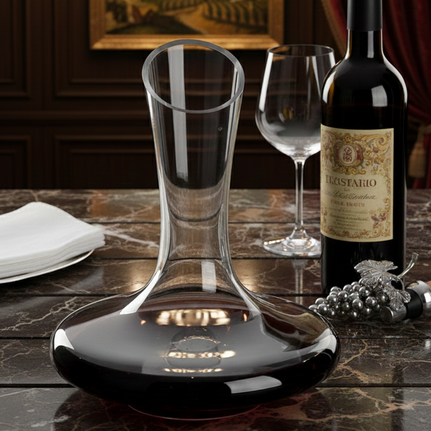 Decanter de Cristal Artisan Bico Inclinato 1100ml