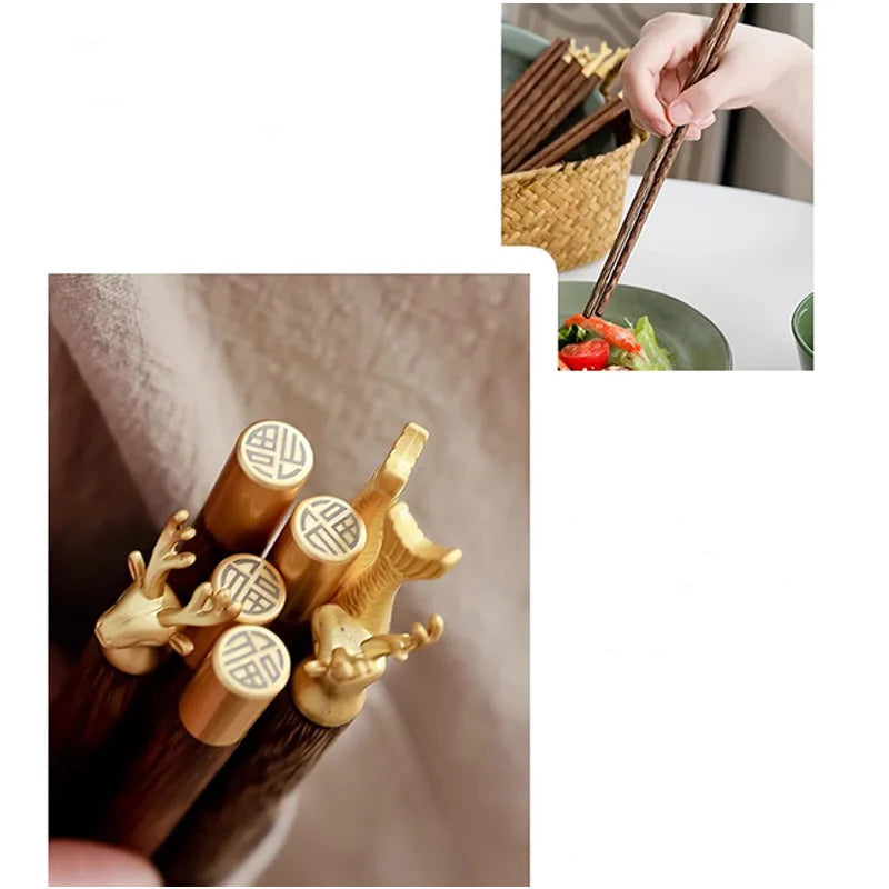 Hashi Legno Oro – Set Artigianale 5 Pares
