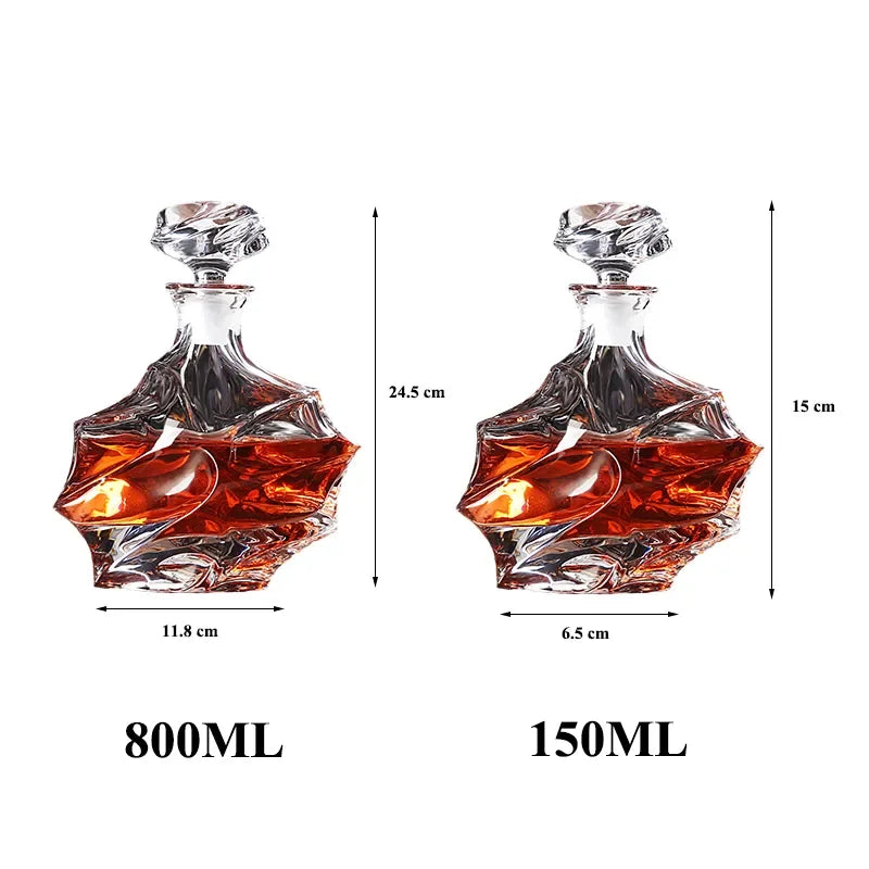 Decanter de Whiskey em Vidro Facetado