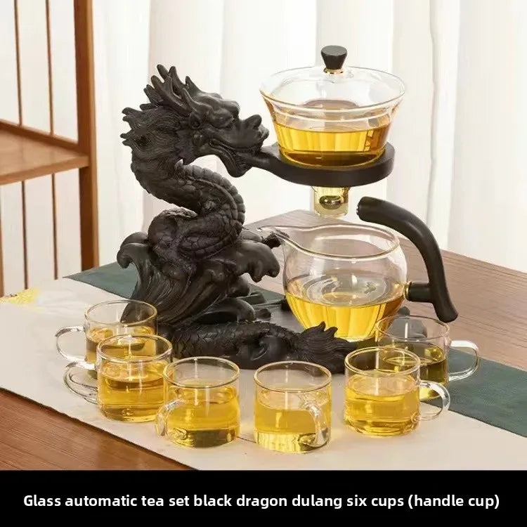 Conjunto de chá de vidro criativo absorção magnética gongfu xícaras de chá escritório casa visita conjunto uso escritório em casa kit de ferramentas de chá