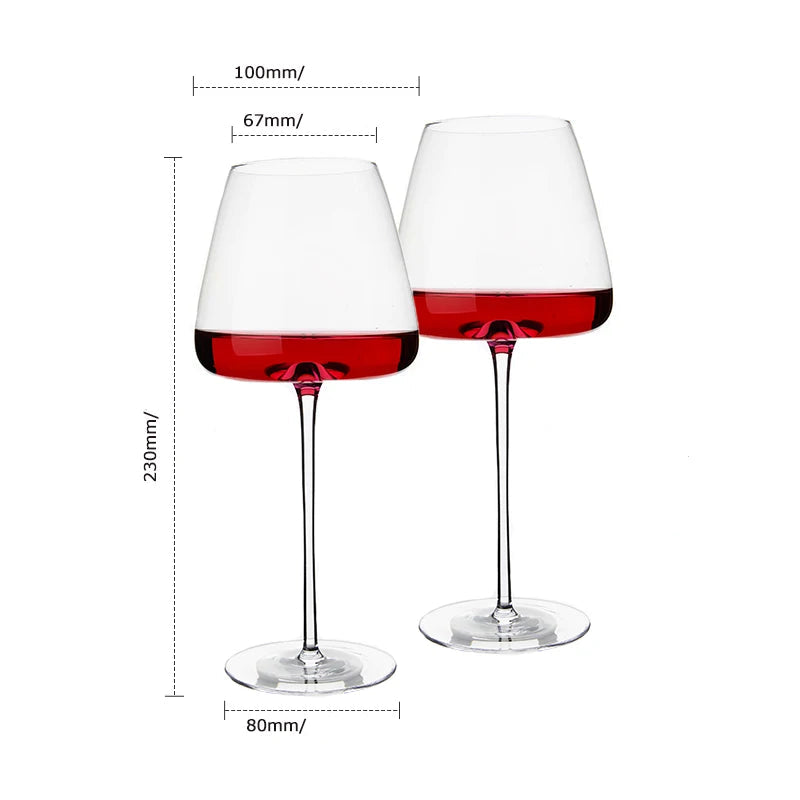 Copo de vinho original feito à mão, copo de vinho tinto, cristal ultrafino borgonha, taça de arte, barriga grande, copo de degustação, copo de champanhe