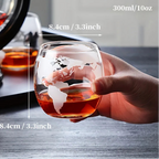 Decantador Cristal Globo 900ml com Suporte em Madeira