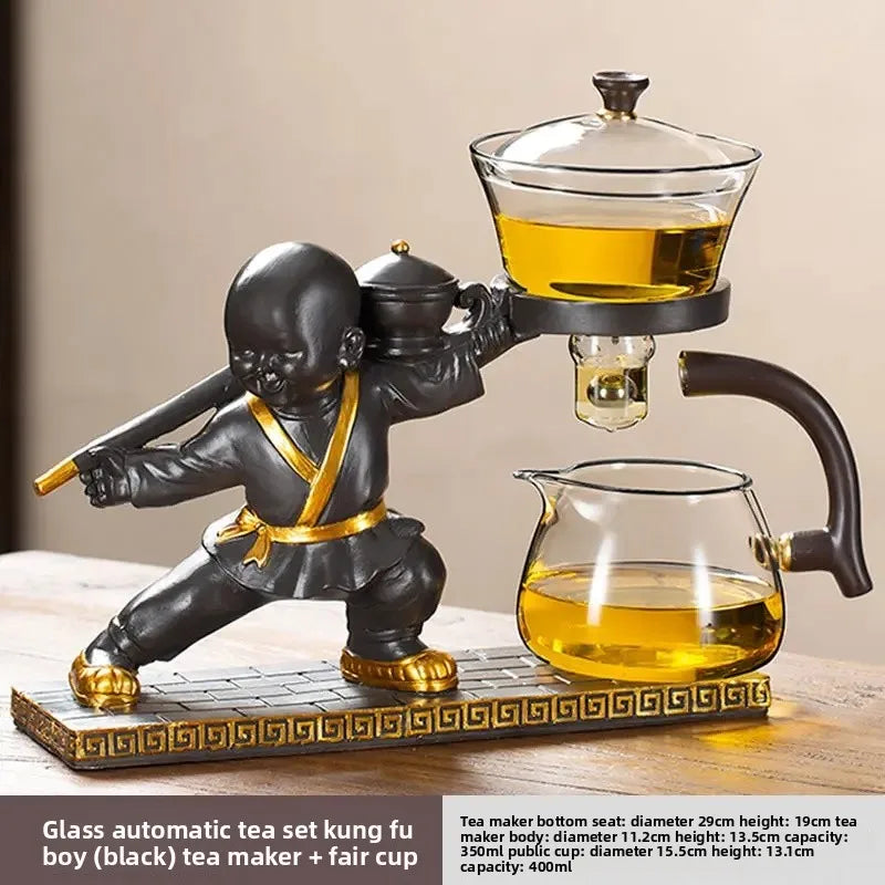 Conjunto de chá de vidro criativo absorção magnética gongfu xícaras de chá escritório casa visita conjunto uso escritório em casa kit de ferramentas de chá