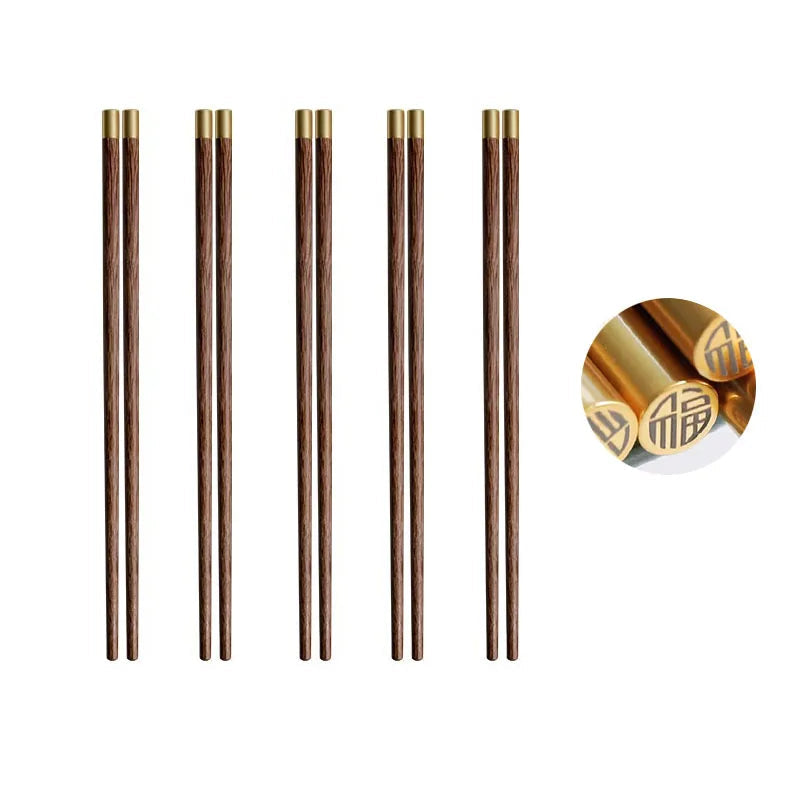 Hashi Legno Oro – Set Artigianale 5 Pares