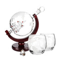 Decantador Cristal Globo 900ml com Suporte em Madeira