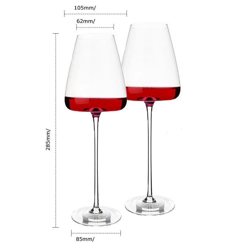 Copo de vinho original feito à mão, copo de vinho tinto, cristal ultrafino borgonha, taça de arte, barriga grande, copo de degustação, copo de champanhe