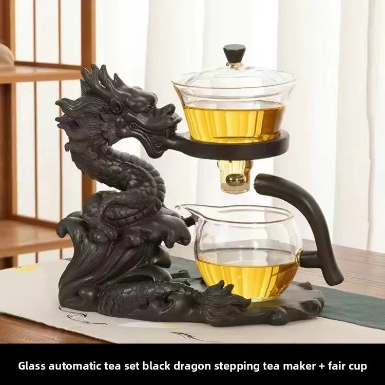 Conjunto de chá de vidro criativo absorção magnética gongfu xícaras de chá escritório casa visita conjunto uso escritório em casa kit de ferramentas de chá