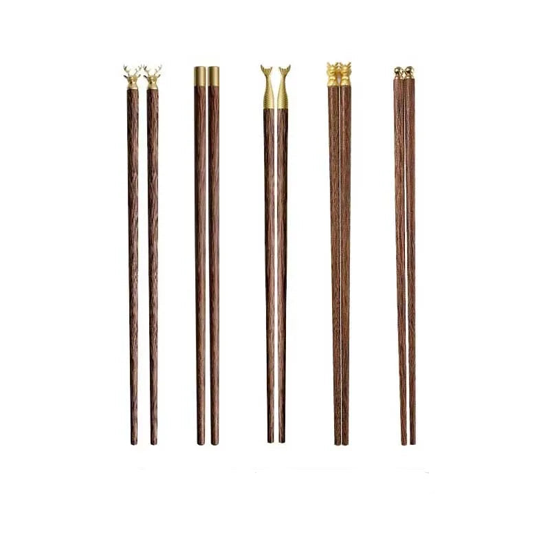 Hashi Legno Oro – Set Artigianale 5 Pares