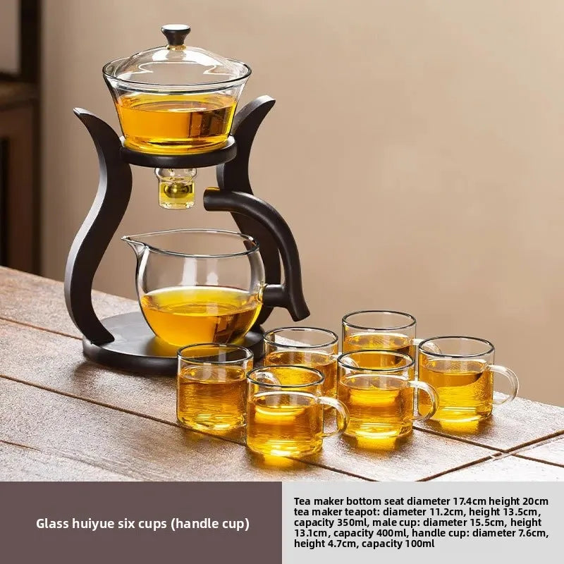 Conjunto de chá de vidro criativo absorção magnética gongfu xícaras de chá escritório casa visita conjunto uso escritório em casa kit de ferramentas de chá