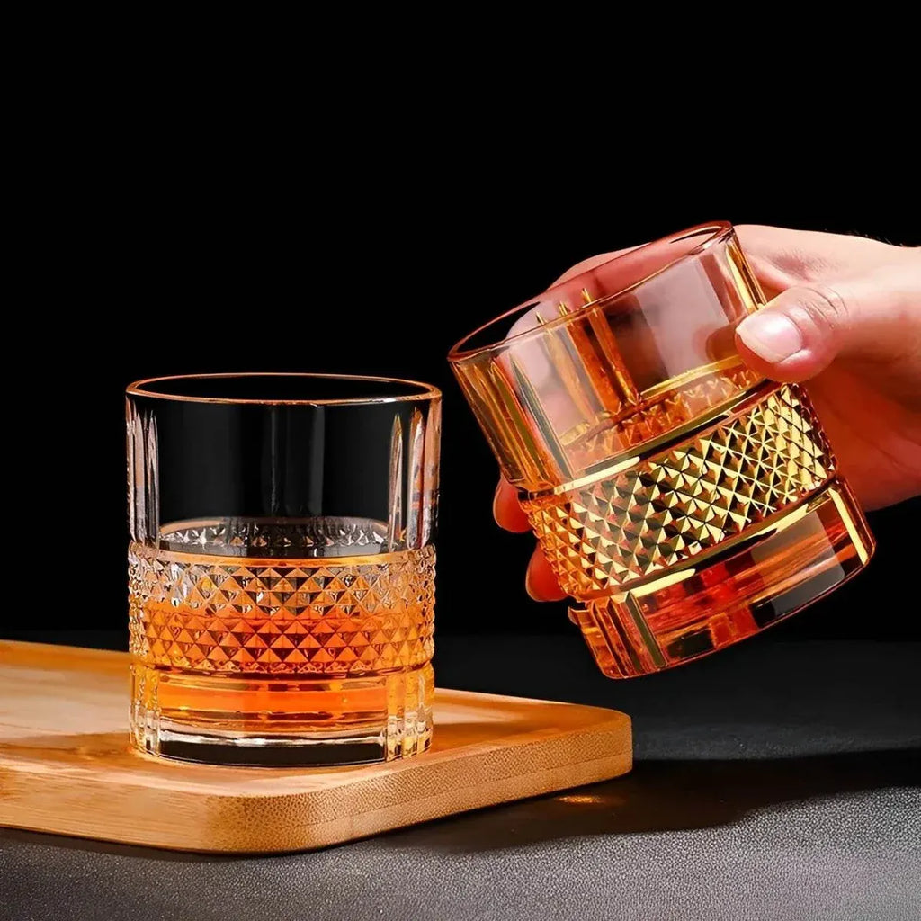 Copo Italiano Ouro Silencioso Escultura em Cristal