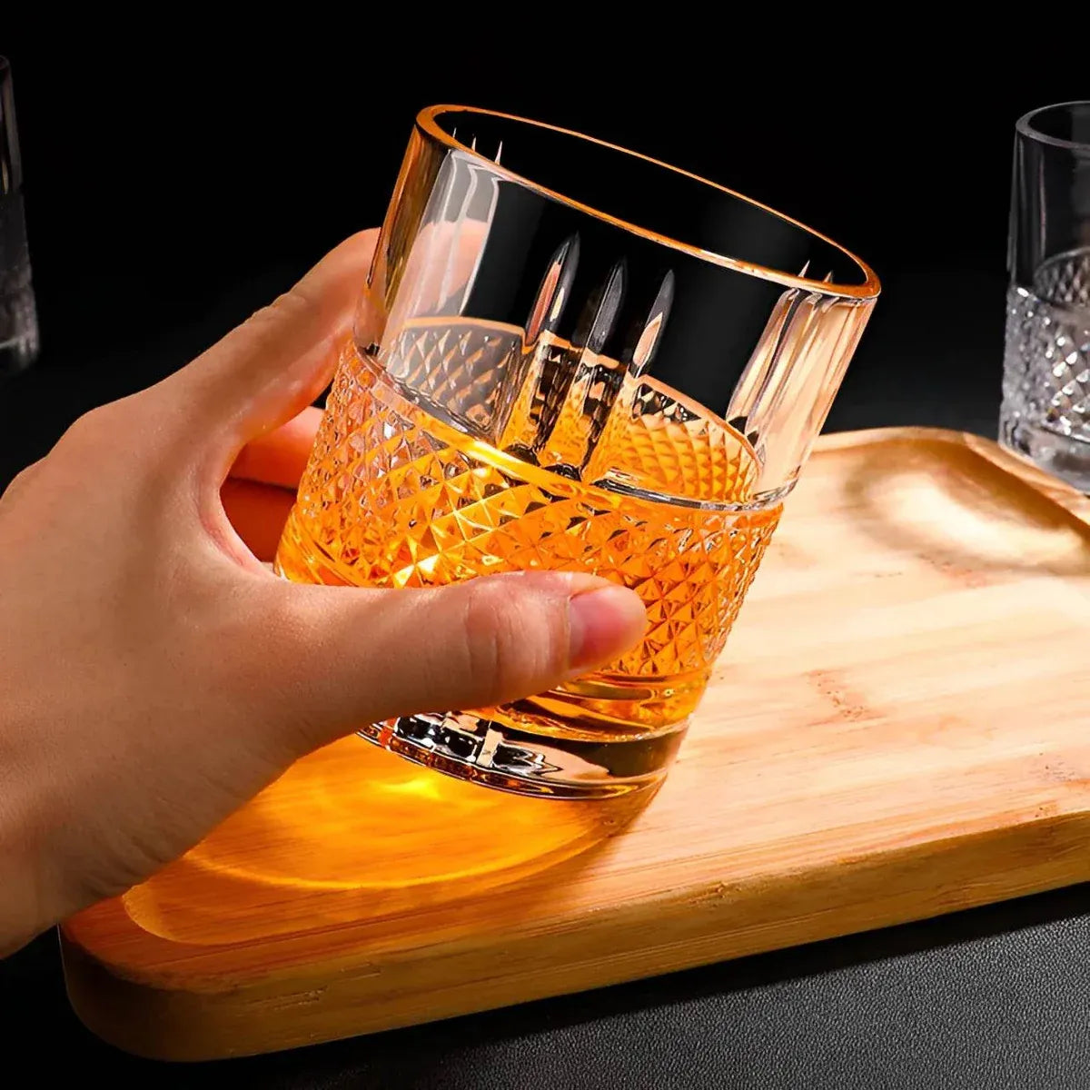 Copo Italiano Ouro Silencioso Escultura em Cristal